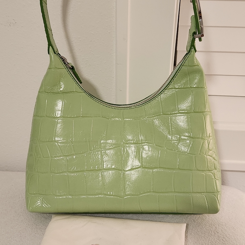 STAUD Scotty bag - Croc Embossed in Agave (light green) - Picture 2 of 10